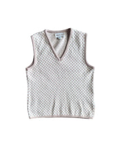 Load image into Gallery viewer, 70s Neutral Checkerboard Sweater Vest
