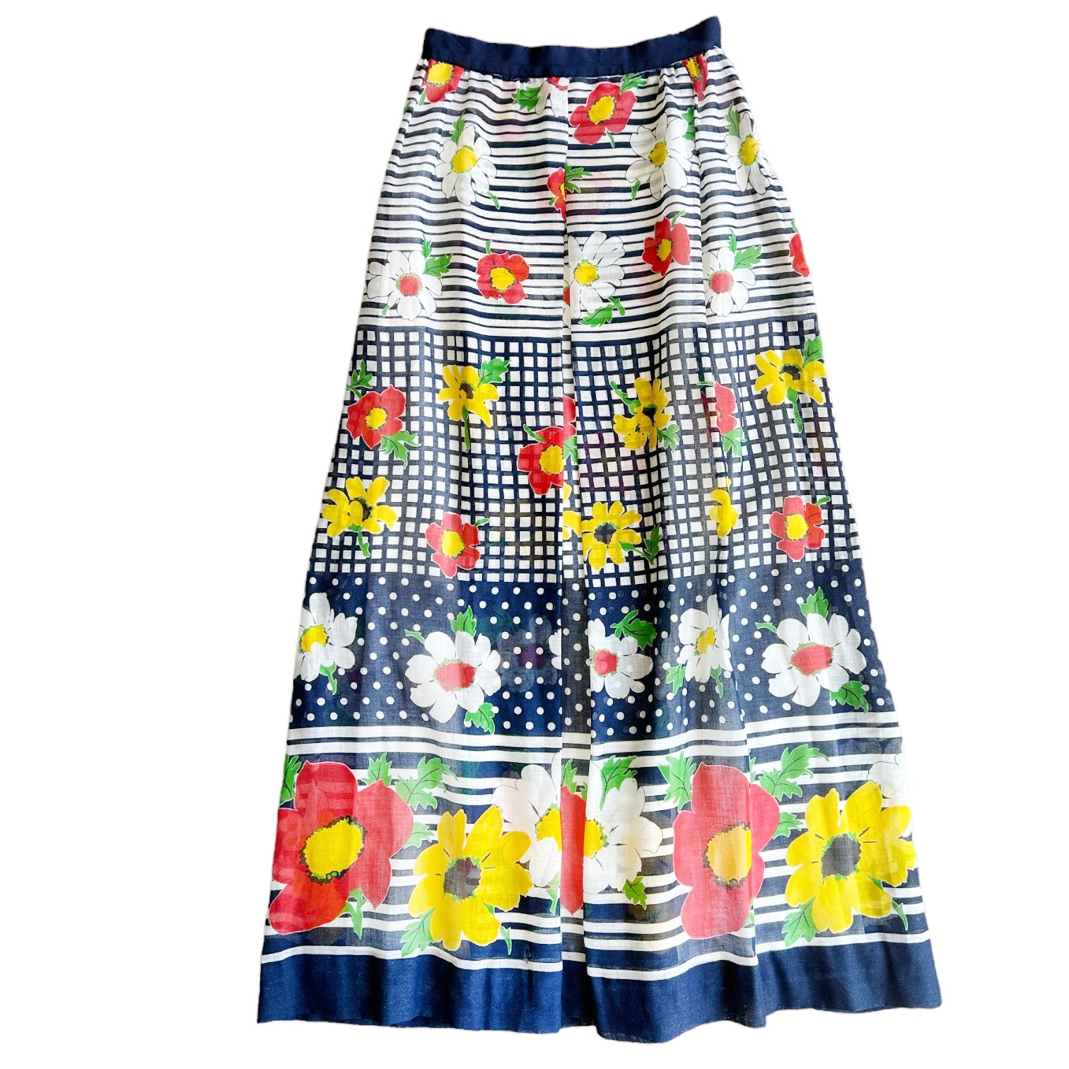 "Flower Power" 70s Maxi Skirt