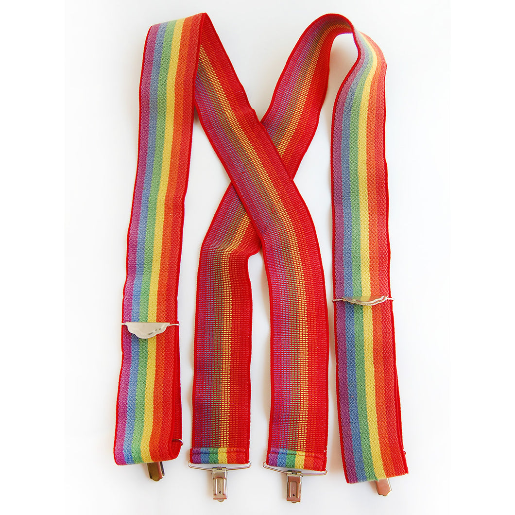 Vintage 70's Rainbow Suspenders