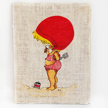 Load image into Gallery viewer, &quot;Day at the Beach&quot; vintage Lynn Santarlasci serigraph
