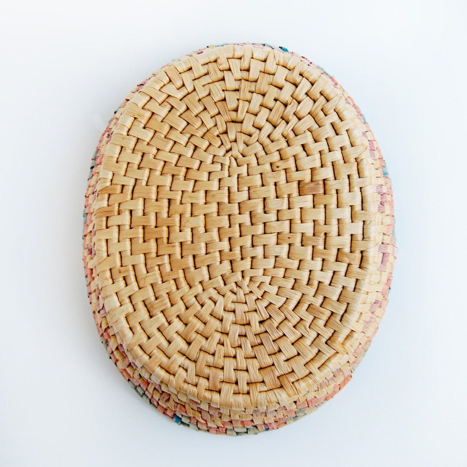 Pastel Rainbow Vintage Coil Basket