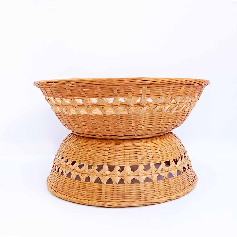 Vintage Basket + Wall Decor Duo