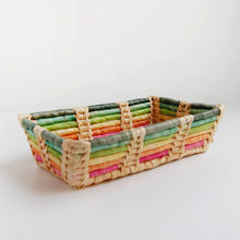 Load image into Gallery viewer, &quot;Rainbow Bright&quot; vintage coil basket tray
