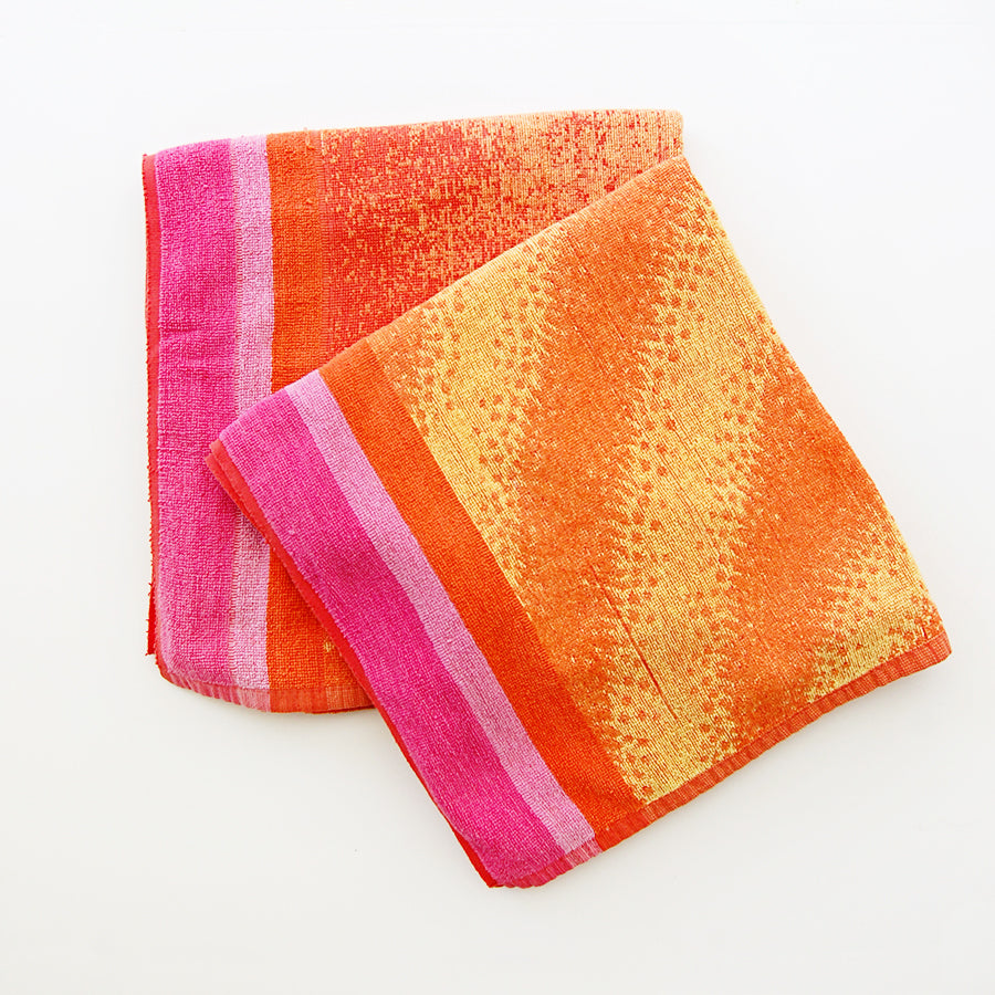 "Tropical Punch" Pair of Vintage Beach Towels