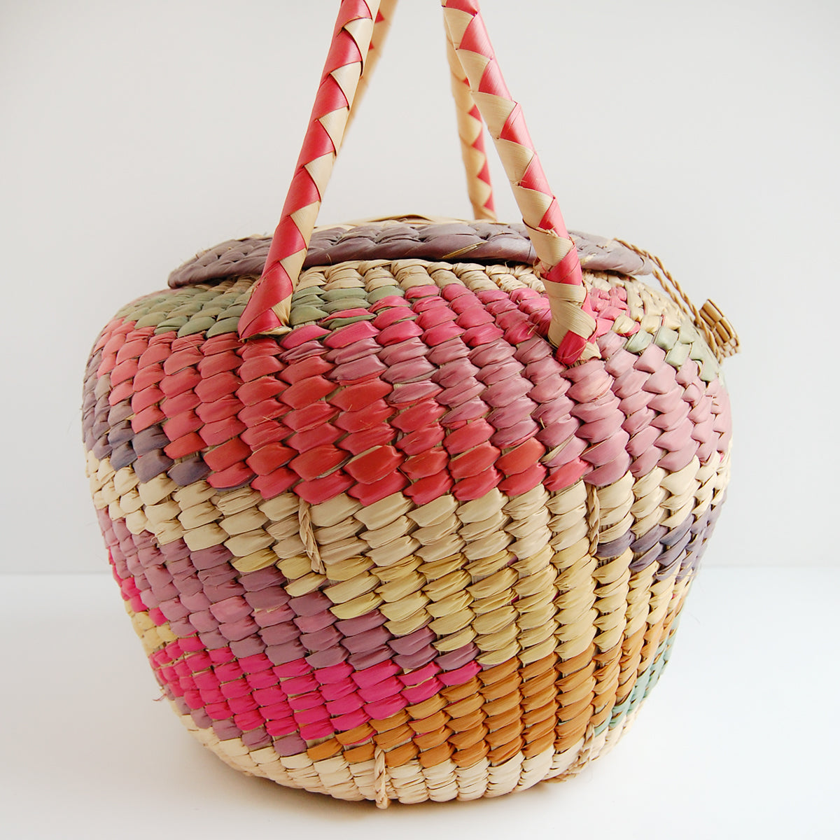 Colorful Vintage Coil Basket