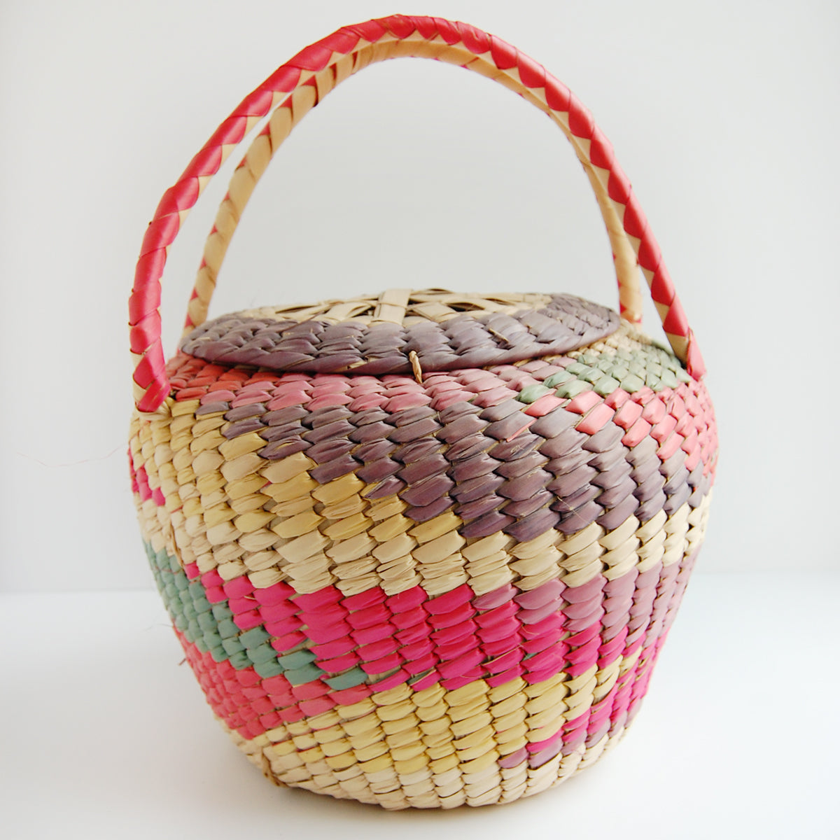 Colorful Vintage Coil Basket