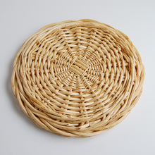 Load image into Gallery viewer, Vintage Woven Rattan Tray
