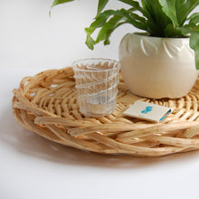 Load image into Gallery viewer, Vintage Woven Rattan Tray
