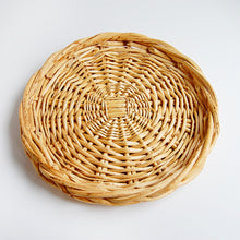 Load image into Gallery viewer, Vintage Woven Rattan Tray
