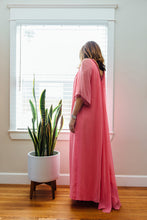 Load image into Gallery viewer, &quot;Power to the Pink&quot; vintage maxi lounge dress
