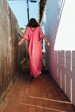 Load image into Gallery viewer, &quot;Power to the Pink&quot; vintage maxi lounge dress
