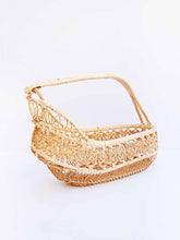 Load image into Gallery viewer, Vintage Woven Straw + Rattan Bottle Basket
