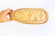 Load image into Gallery viewer, Vintage Woven Straw + Rattan Bottle Basket
