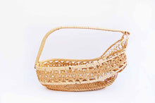 Load image into Gallery viewer, Vintage Woven Straw + Rattan Bottle Basket
