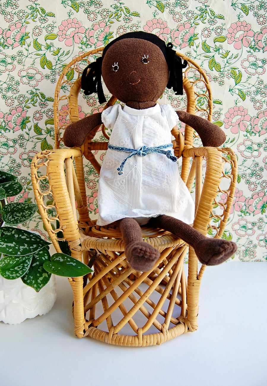 "Have a Seat" vintage bamboo plant stand/chair