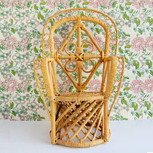 Load image into Gallery viewer, &quot;Have a Seat&quot; vintage bamboo plant stand/chair

