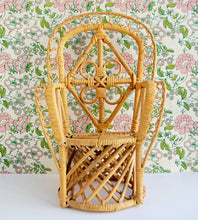Load image into Gallery viewer, &quot;Have a Seat&quot; vintage bamboo plant stand/chair
