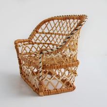 Load image into Gallery viewer, &quot;Love Seat&quot; Vintage Peacock Chair Style Couch/Plant Stand

