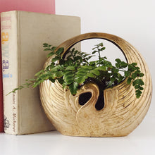 Load image into Gallery viewer, Vintage Brass Swan Planter
