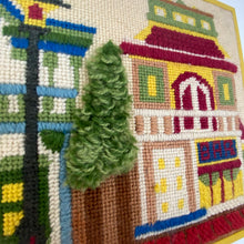 Load image into Gallery viewer, &quot;1970&#39;s Old Town&quot; Vintage Needlepoint
