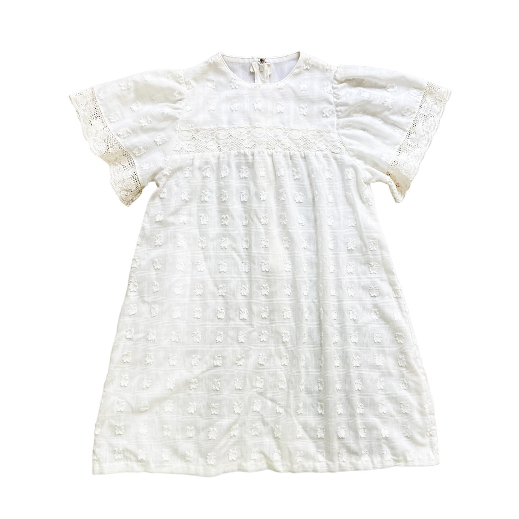 1970s White Party Dress