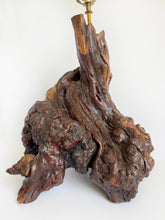 Load image into Gallery viewer, Mid-Century Burl Wood Lamp
