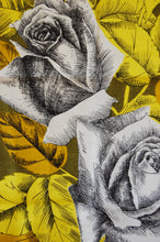 Load image into Gallery viewer, &quot;White Rose&quot; vintage linen tea towel
