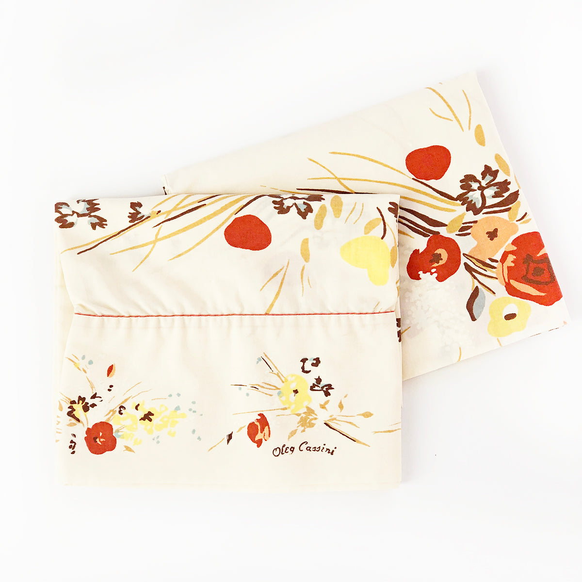 "Dried Florals" vintage pillowcases