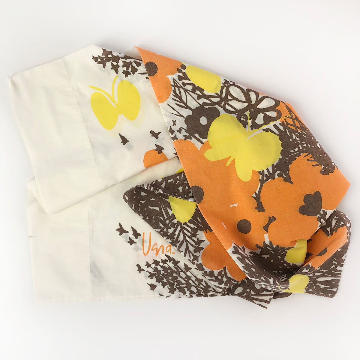 "Butterflies" vintage pillowcase