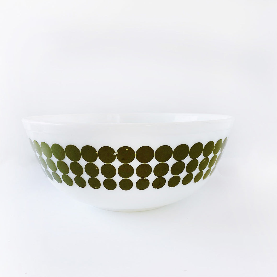 Vintage Pyrex Green Dots Bowl