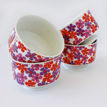 Load image into Gallery viewer, &quot;Flower Power&quot; 1960s Pedestal Bowls
