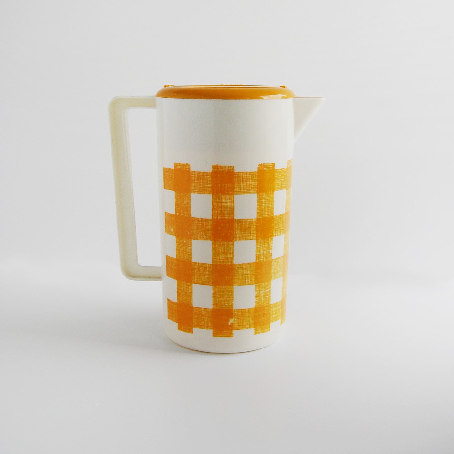 Mustard Gingham Pitcher