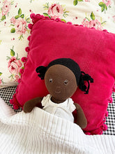 Load image into Gallery viewer, &quot;Polly&quot; vintage tassel velvet pillow
