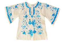 Load image into Gallery viewer, 1970s Embroidered Peacocks Vintage Mexican Tunic Top

