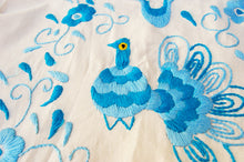 Load image into Gallery viewer, 1970s Embroidered Peacocks Vintage Mexican Tunic Top
