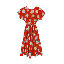 Load image into Gallery viewer, &quot;C.A.&quot; Red Floral Day Dress
